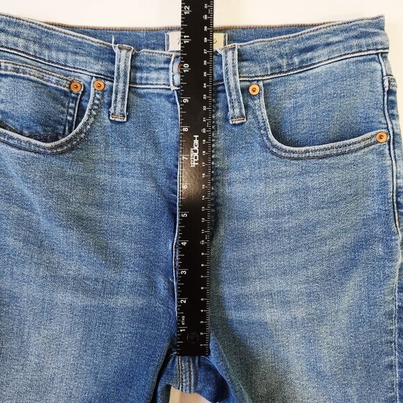 Madewell Cali Demi Boot Cut Jeans 27 Medium Wash Blue Mid Rise Cropped Stretch - Picture 5 of 11